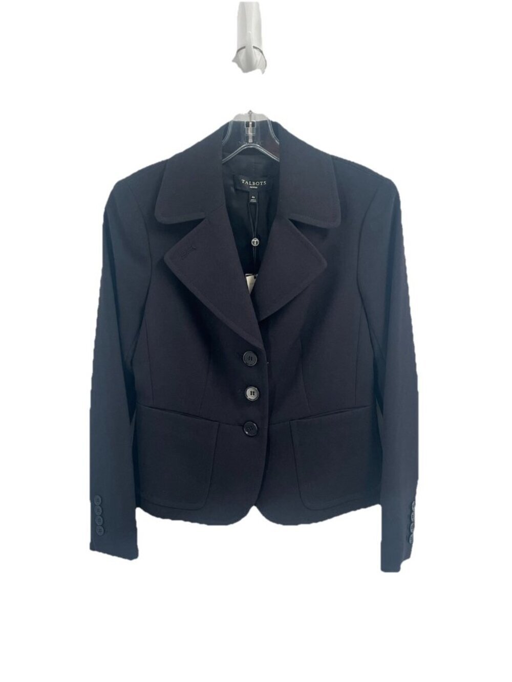 Talbots Petites Black Blazer Sz 4P NWT Tailored Career Jacket Office Wear